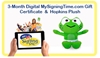3-Month Digital MySigningTime.com & Baby Hopkins Plush ASL, Sign Language, Baby Sign Language, Kids ASL, Kids Sign Language, American Sign Language